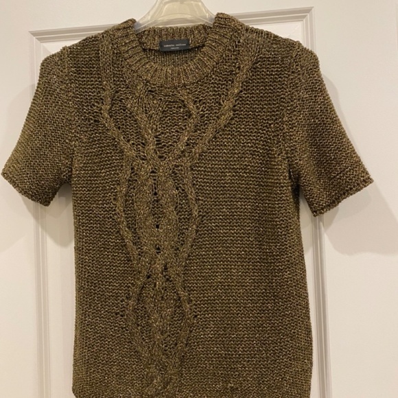 Gold Short Sleeve Sweater - Picture 6 of 10